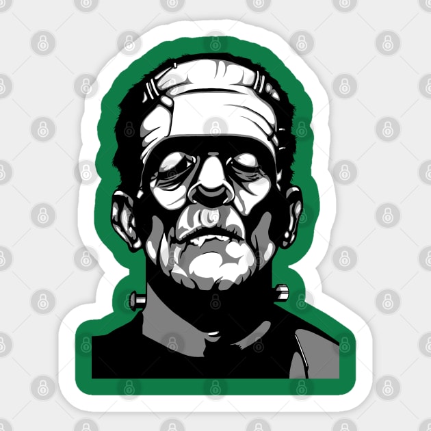 Frankenstein’s Monster Sticker by Munda Lyn